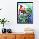 Floriferous Cocks Full Cross Stitch 11CT Cotton Thread DIY Printed Embroidery