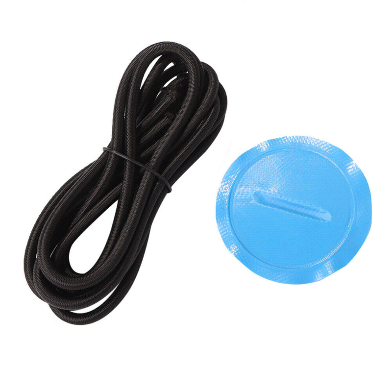 Stainless Steel D Ring Pad Patch 2.5m Rope Kit for Paddle Board (Blue) Newly