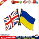 1 Pcs Ukraine UK Brooch Country Flag Badge Clothes Cufflinks Love Peace(C) Newly