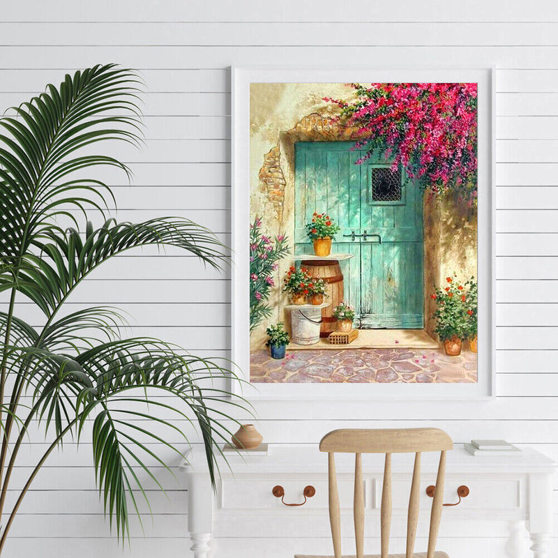 Diamond Painting Cross Stitch Craft Sunny Doorway Needlework Home Wall Decor
