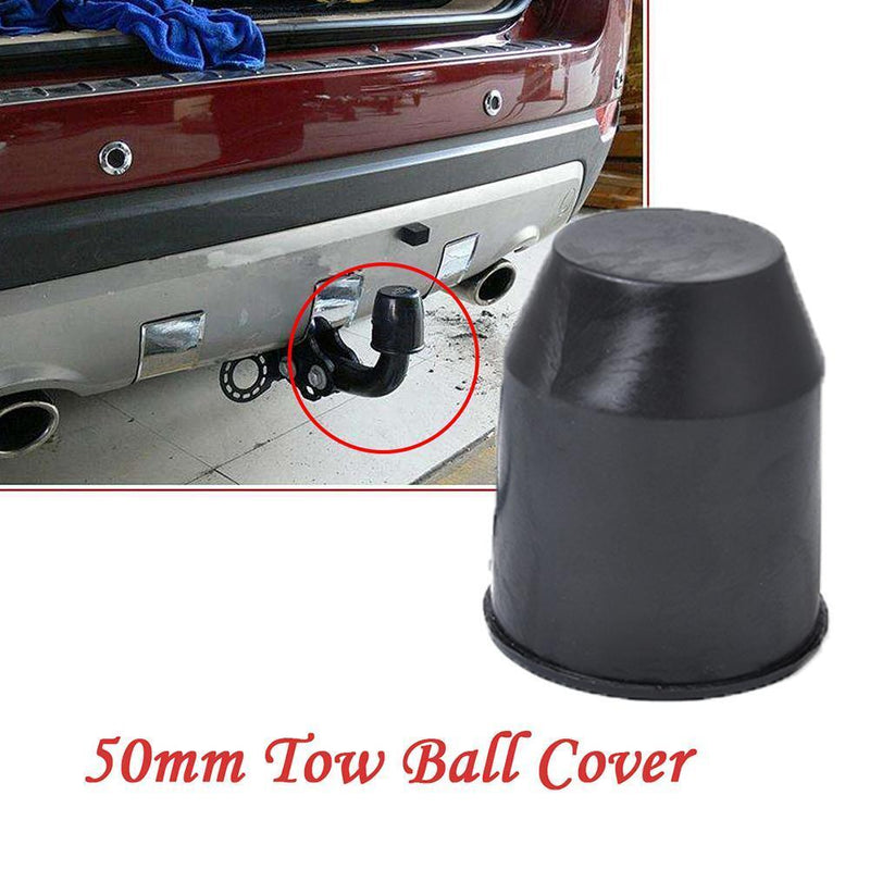 Universal 50mm Auto Vehicle Tow Bar Ball Cap Cover Hitch Trailer Towball Pr