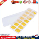 14 Grids Silicone Ice Cube Tray Summer DIY Homemade Ice Cube Mold (Yellow) Newly