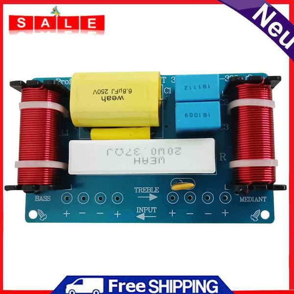 WEAH-338 Speaker 3 Way Audio Frequency Divider Bass Loudspeaker Crossover Filter