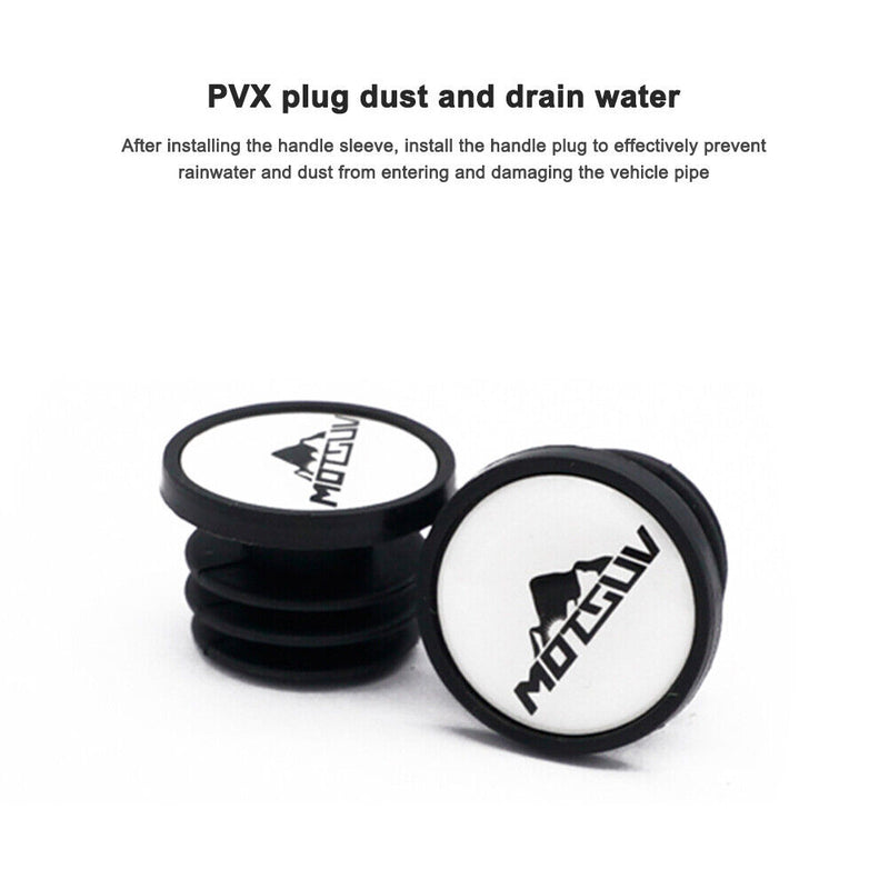 1 Pair PVC Anti-Skid Mountain Bike Ergonomic Handleable Grips Cover with Plugs