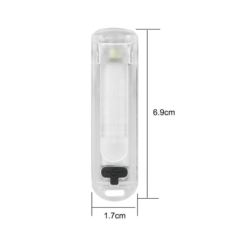 Mini LED EDC Flashlight Fishing Camping Emergency Keychain Lights (White)