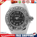 Women Arabic Number Round Alloy Girls Finger Ring Watch Party Gifts