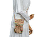 Straw Mobile Phone Bag Ethnic Style Woven Tassel Small Satchel Crossbody Bags