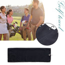 Golf Towel Sports Running Yoga Cleaning Towels with Buckle Clip (Black) Newly