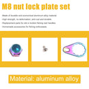 M8 Fishing Reel Left Right Handle Locking Plate Screws Nuts Caps Repair Parts