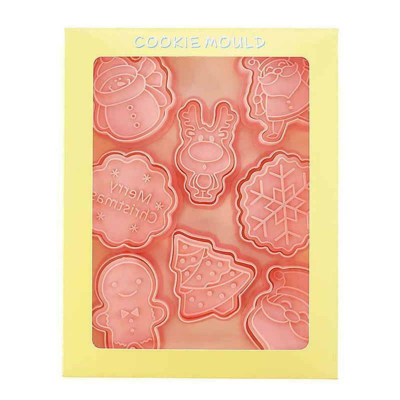 6 Christmas Cookie Biscuit Mould Santa Snowflake Reindeer Gingerbread a a F7B9