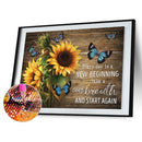 Flowers Plants Rhinestone Picture Full Square Drill Diamond Painting Home Dec