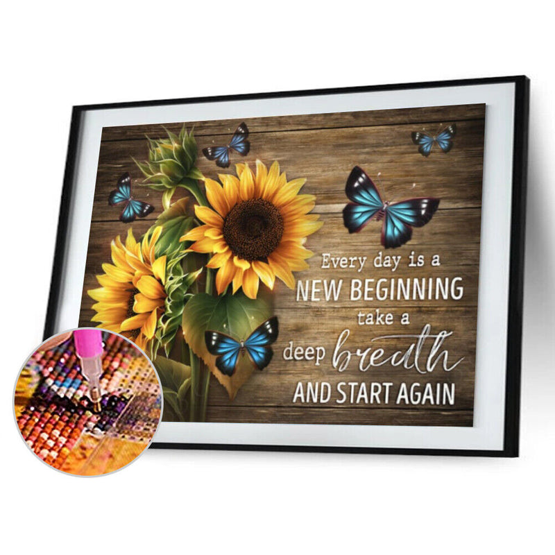 Flowers Plants Rhinestone Picture Full Square Drill Diamond Painting Home Dec