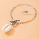 Fashion Shell Pendant Bracelet Summer Beach Metal Chain Bracelets for Women