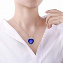 Blue Crystal Heart Forever Pendant Heart of Ocean Women's Necklace Titanic