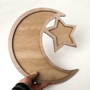 Muslim Wooden Eid Mubarak Ramadan Table Decor Dessert Pastry Serving Tray hot.