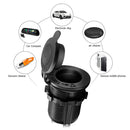 3 Pack Car Boat Cigarette Lighter Sockets Waterproof 12V Power Outlet with Wires