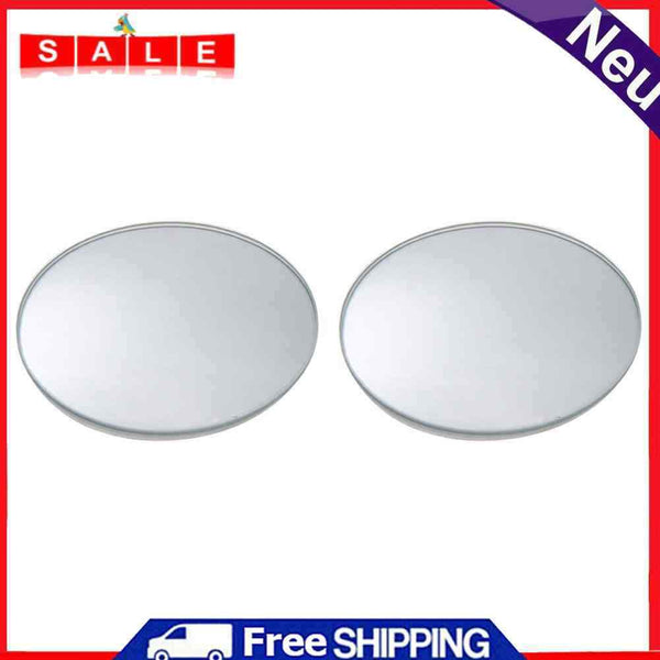 2PCS 360° Frameless Car Small Round Mirror Automobile Wide Angle Convex R
