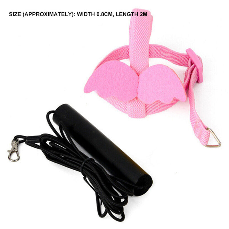 Ultra Light Parrot Flying Sling Leash Training Bird Traction Strap (Pink) Newly