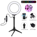 Modes Video Light LED Selfie Ring Light Tripod Stand RGBW For YouTube Tik Tok