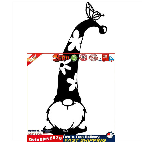Gnomes Garden Decor, Ground Sign Silhouette for Outdoor, Lawn, Yard (4) Newly