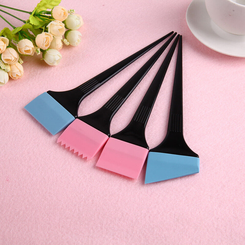 6pcs Professional Hair Dyeing Brush Comb Set for Salon Hair Coloring(Black)