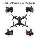 4 Pairs Quick Release Replacement Propellers for DJI FPV Combo (Red Edge)
