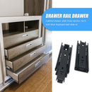 2pcs 6 inch Cabinet Drawer Slide Three-Section Duffer Damping Mute Track Newly