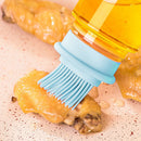 Portable Oil Bottle with Brush Barbecue Baking BBQ Liquid Gadgets (Blue)