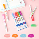 6pcs/set Curve Roller Color Pen Outline Marker Pen with 6 Different Curve Shapes
