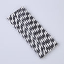 Paper Straws-Durable Rainbow Drinking Straws Party Decor Supply (Black)
