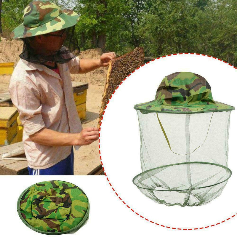 Beekeeping Cowboy Hat Mosquito Bee Insect Net Hat Cap Head Protectors Face J2P5