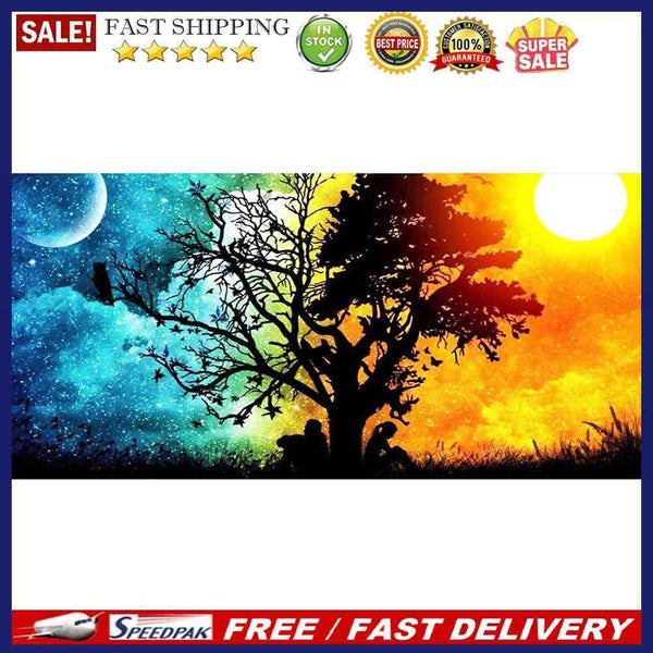 Sun Moon Tree Oil Paint By Numbers Kits Coloring Drawing Home Decoration Gifts