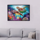 16x12 inch Full Round DIY Diamond Painting Undersea Turtles Rhinestone Picture