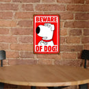Weatherproof Retro Animal Sign Iron Painting Wall Drawing Template (Dog)