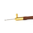 Embroidery Wooden Handle Crochet Hook 3 Needles Sewing Craft (Dark Brown) Newly