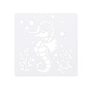 Ocean Creatures Stencil 6x6Inch Sea Animal Painting Hollow Template