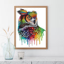 #A Partial Cross Stitch 14CT Cotton Thread Rainbow Owl DIY Counted Embroidery Ki