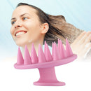 Silicone Shower Hair Washing Comb Brush Head Scalp Massage Brush (Pink) Newly