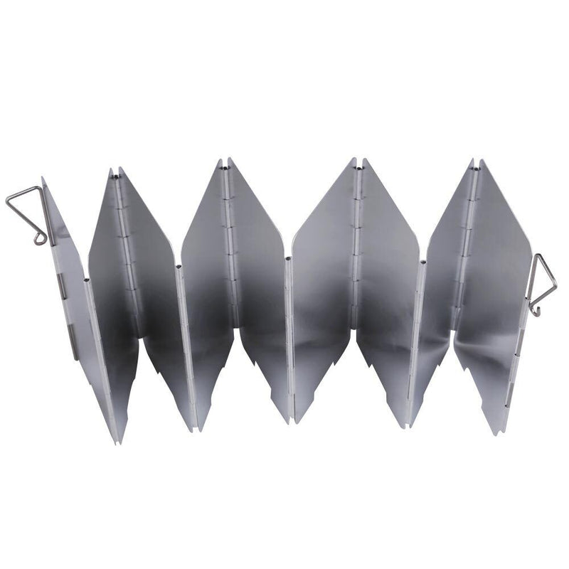 9 Section Wrinkles Camping Stove Windshield Screen Cookout Picnic