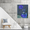 Blue Chrysanthemum Oil Paint By Numbers Kit DIY Acrylic Painting on Canvas Arts