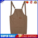 Simple Unisex Apron Adjustable Cotton Waterproof Kitchen Pinafore (Coffee)