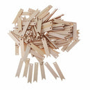 Unfinished Rectangle Gift Hanging  Wooden Tags Scrapbooing Rope Wedding