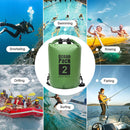 2L Waterproof Dry Bag Swimming Outdoor Drift Kayaking Storage Pack (Green) Newly