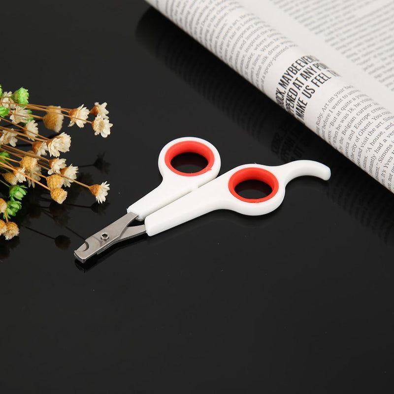 Stainless Steel Pet Nail Toe Scissors Dog Cat Claw Grooming Clipper (White)