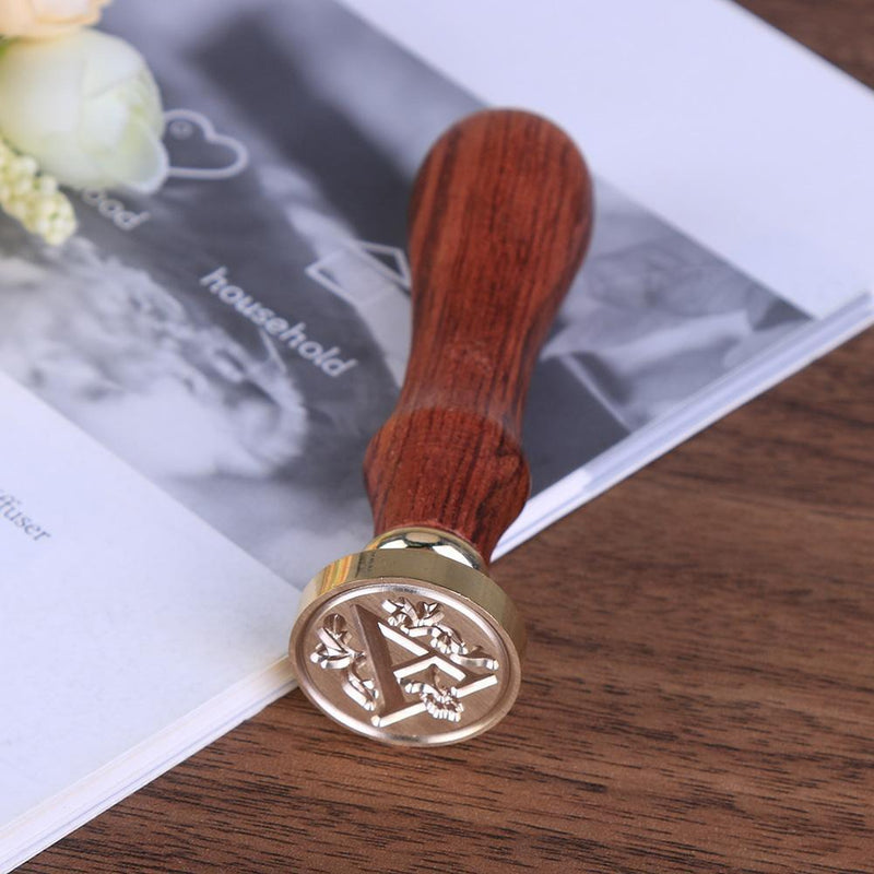 Ancient English Alphabet Letter Metal Seal Wax Stamps Sticks Candles Set (A