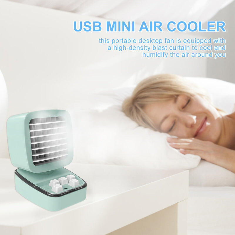#A USB Air Cooler - Water Cooled Air Conditioner Fan Humidifier for Home Office