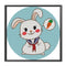 14CT Partial Cross Stitch Sailor Rabbit Stamped DIY Cotton Thread Needlework Kit