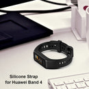 Soft Silicone Strap Wristband Band for Huawei Band 4/Honor Band 5i (Black) Newly