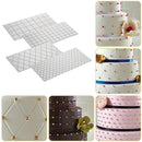 4pcs/Set Grid Transparent Texture Mat Cake Border Decorating Tool Cake Mold