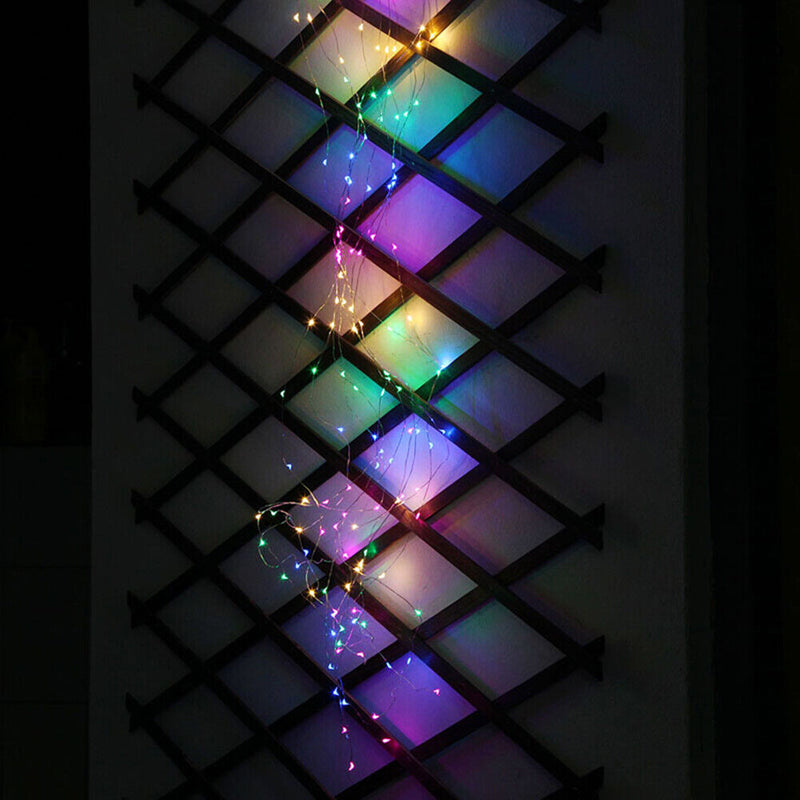 Fairy Lights Solar Christmas Tree Party Indoor Garden Decor (Multi 100LED) Newly